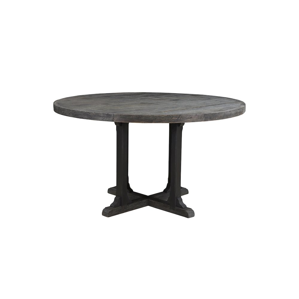 Reed 54" Round Solid Wood Dining Table. Picture 3