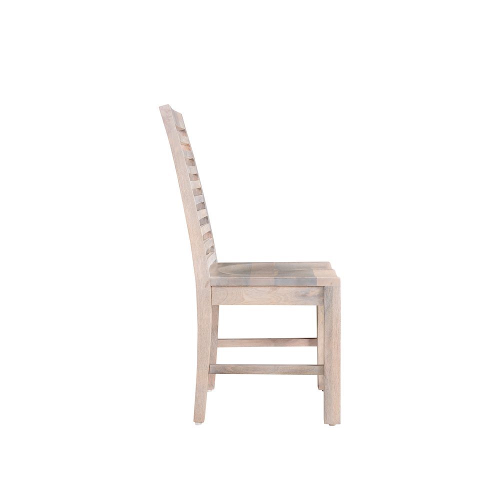 Reed Ladder Back Solid Wood Dining Chairs (Set of 2). Picture 5