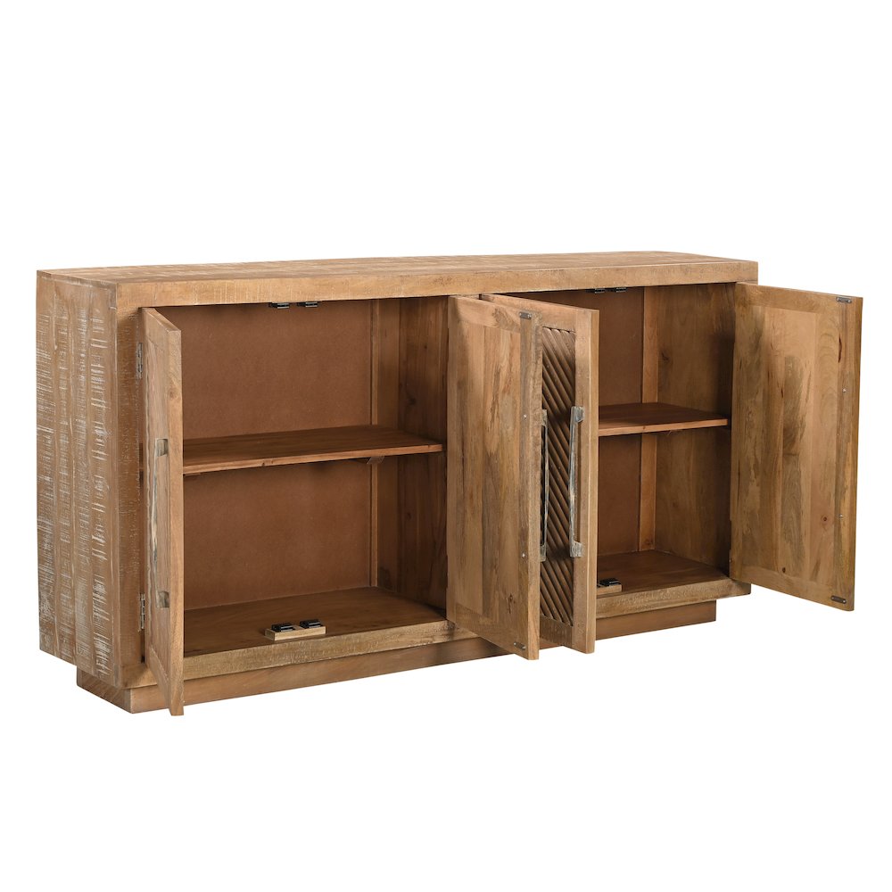 Lennox 4-door Carved Solid Wood Sideboard. Picture 3