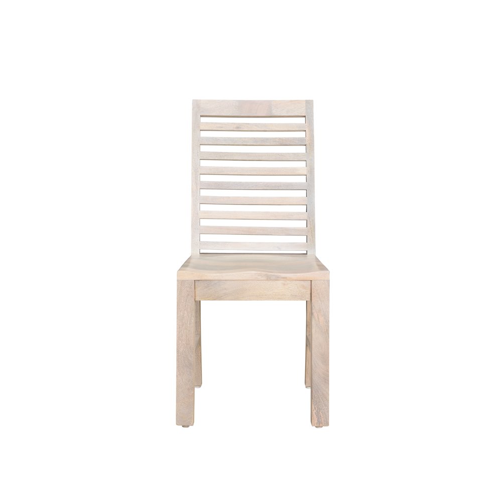 Reed Ladder Back Solid Wood Dining Chairs (Set of 2). Picture 3