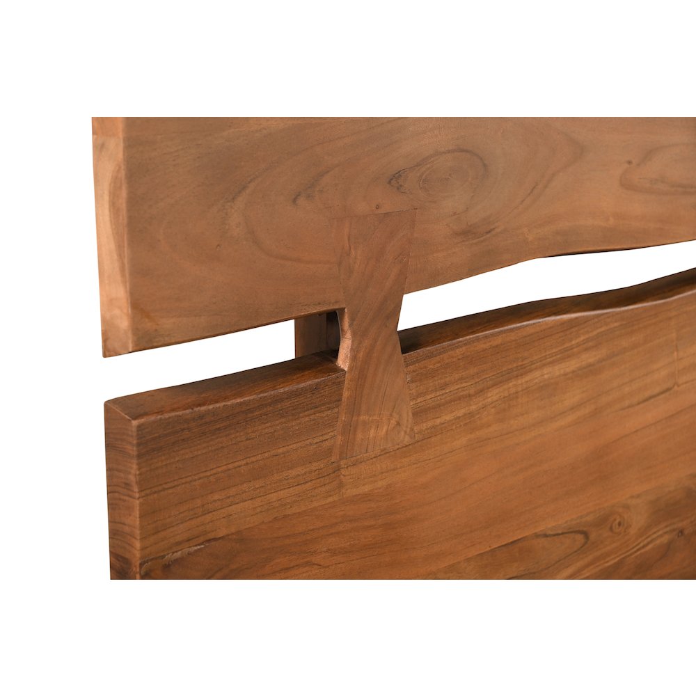Ferris Live Edge Solid Wood Queen Panel Bed. Picture 5