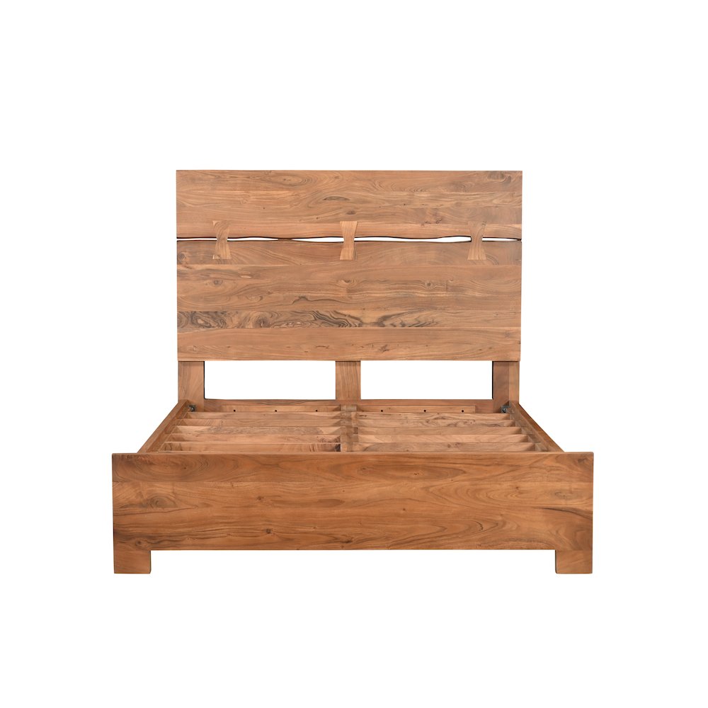 Ferris Live Edge Solid Wood Queen Panel Bed. Picture 3