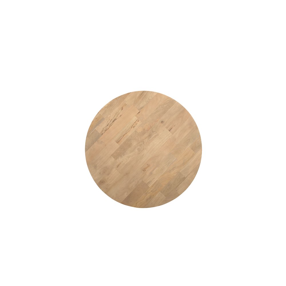 Adrien Round Solid Wood End Table. Picture 4