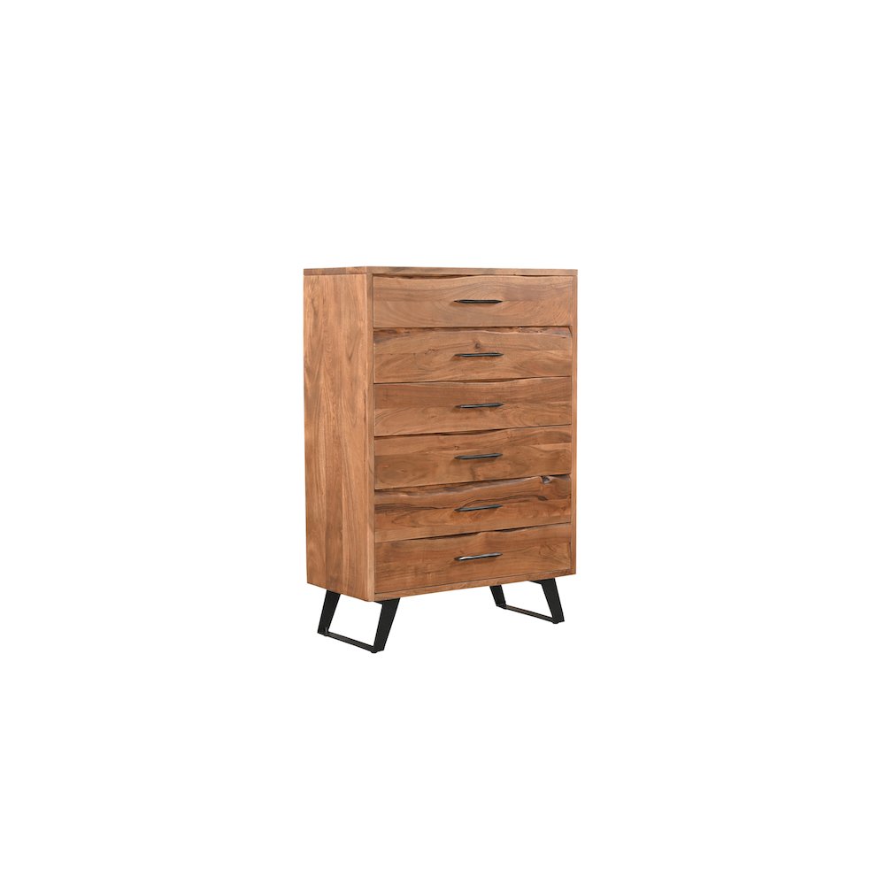 Ferris 5-drawer Live Edge Solid Wood Chest. Picture 1