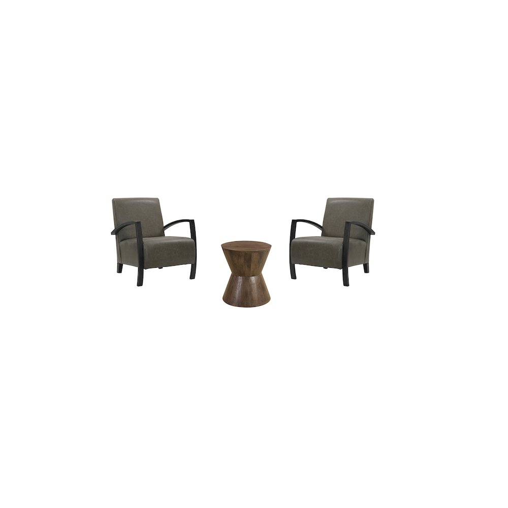 Reed 3-piece Solid Wood Living Room Table Set. Picture 1