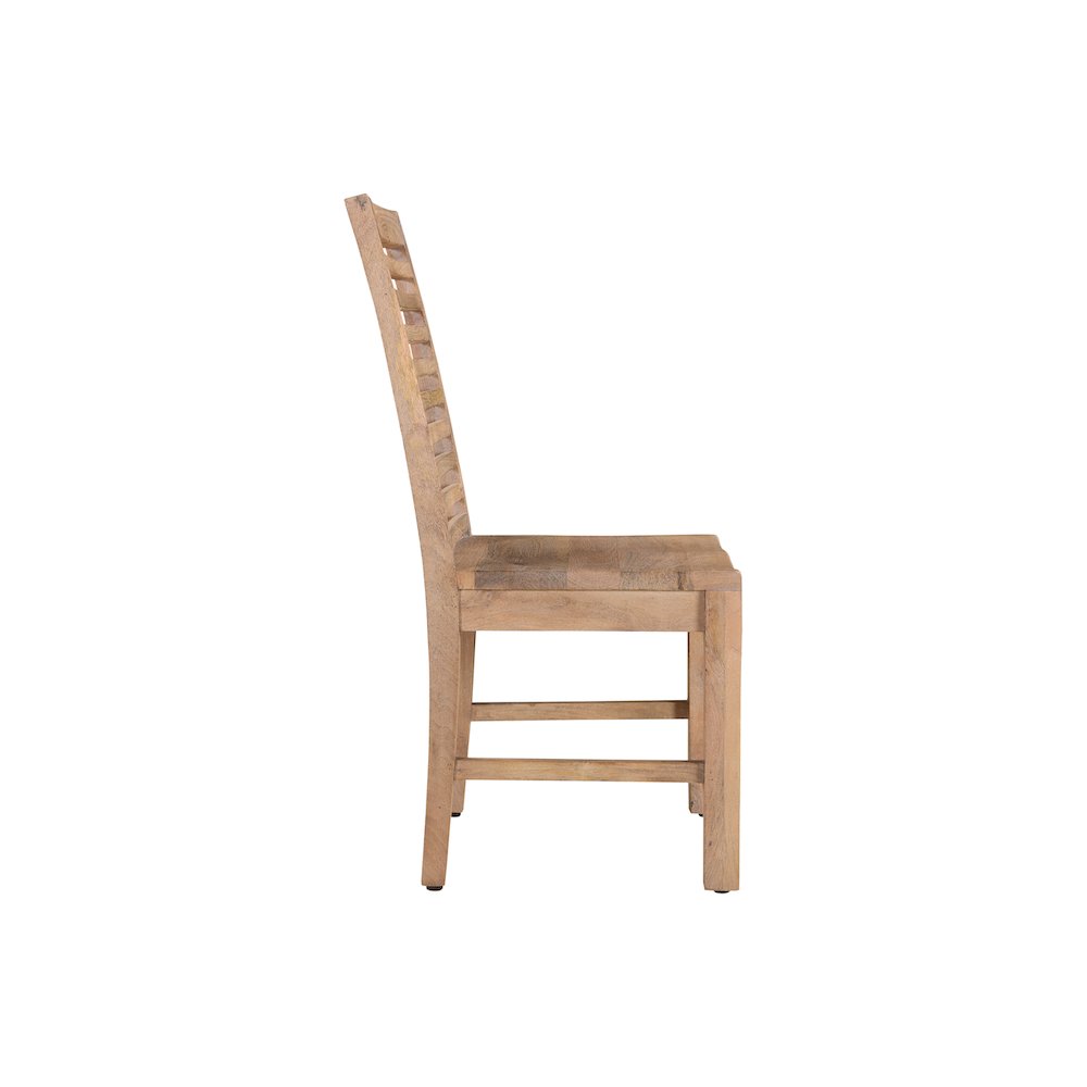 Reed Ladder Back Solid Wood Dining Chairs (Set of 2). Picture 5