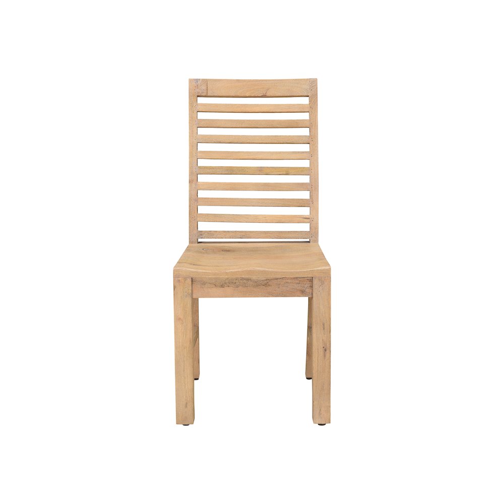 Reed Ladder Back Solid Wood Dining Chairs (Set of 2). Picture 3
