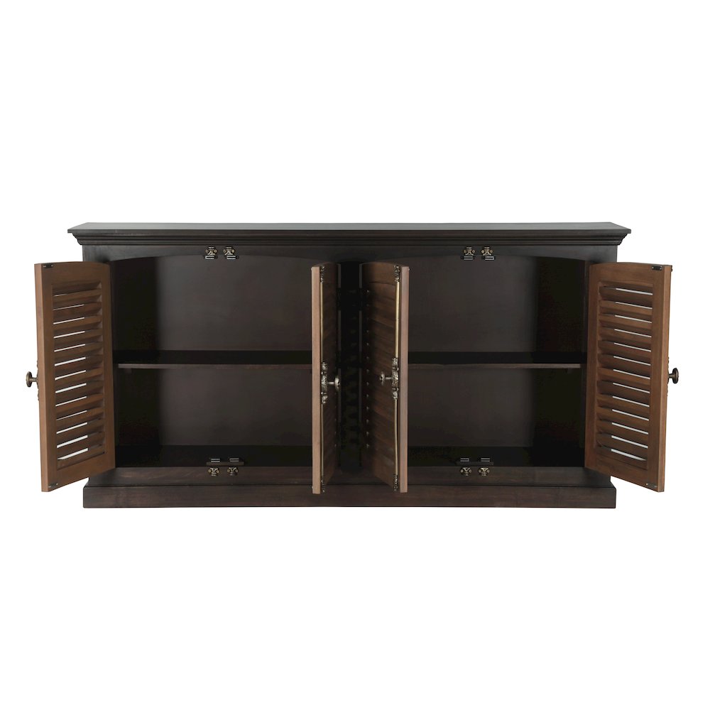 Lennox 4-door Shutter Solid Wood Sideboard. Picture 3