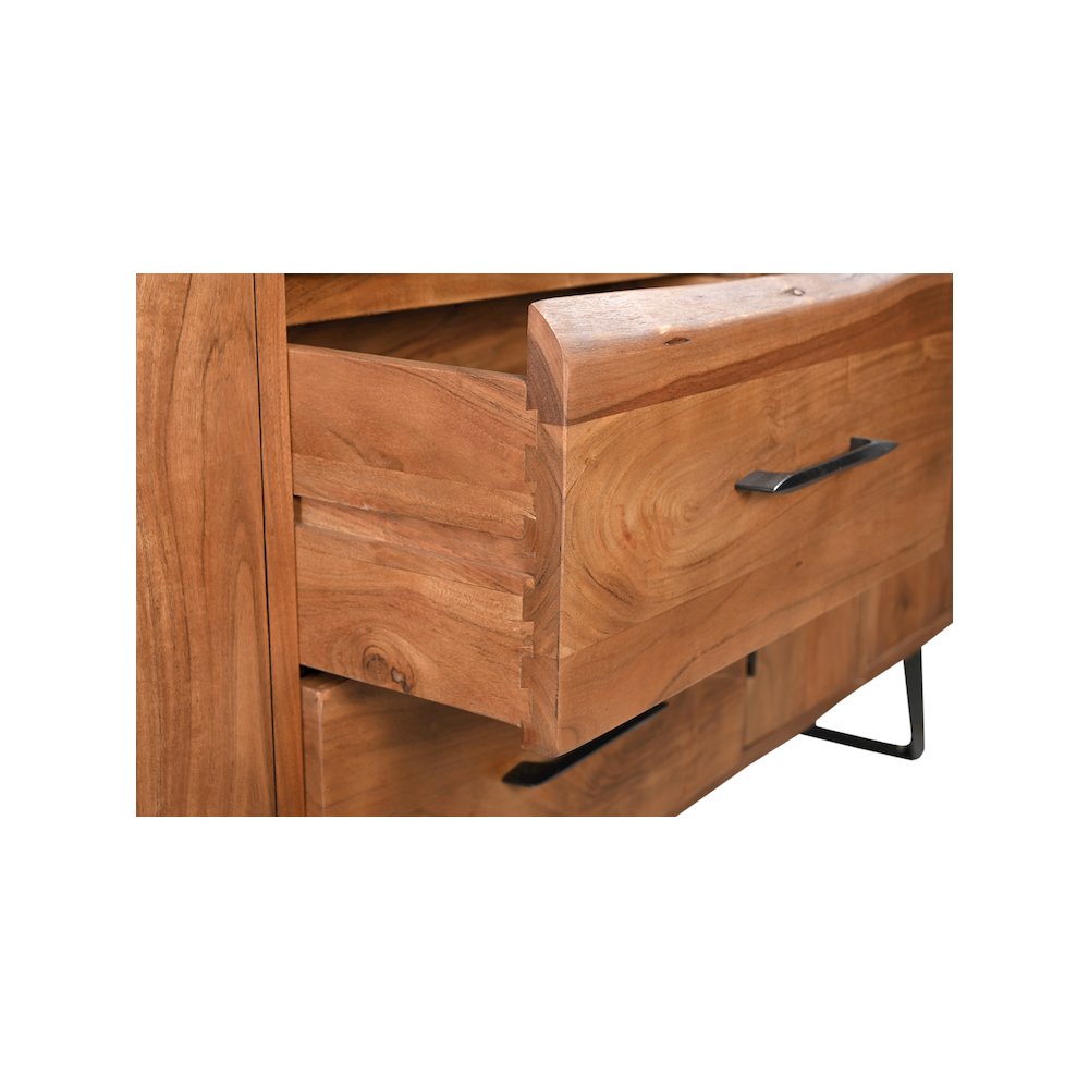 Ferris 6-drawer Live Edge Solid Wood Dresser. Picture 5