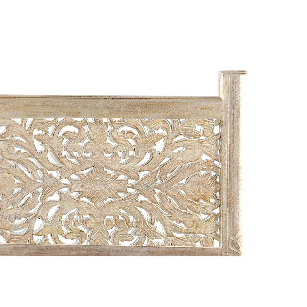 Elowen Floral Carved Solid Wood King Panel Bed. Picture 4