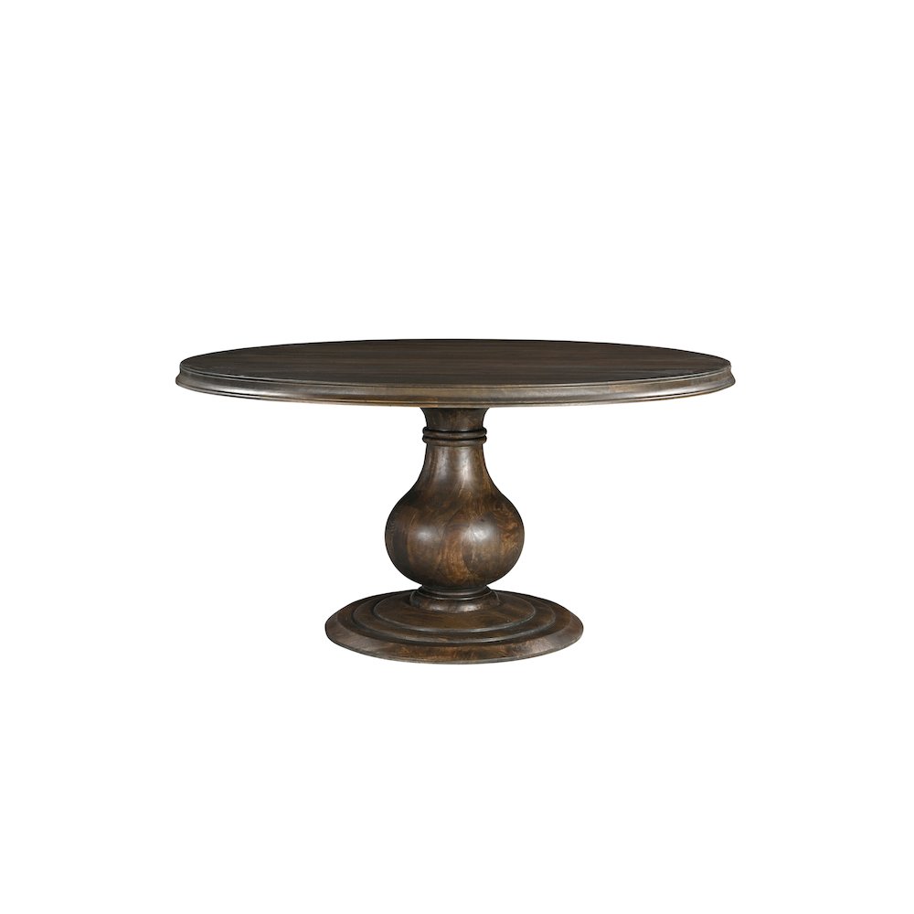 Adrien 60" Round Solid Wood Pedestal Dining Table. Picture 1