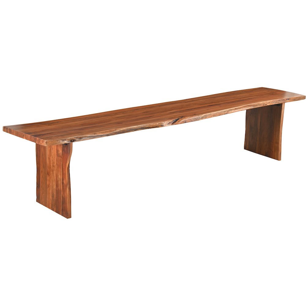 Oren 60" Live Edge Solid Wood Dining Bench. Picture 1