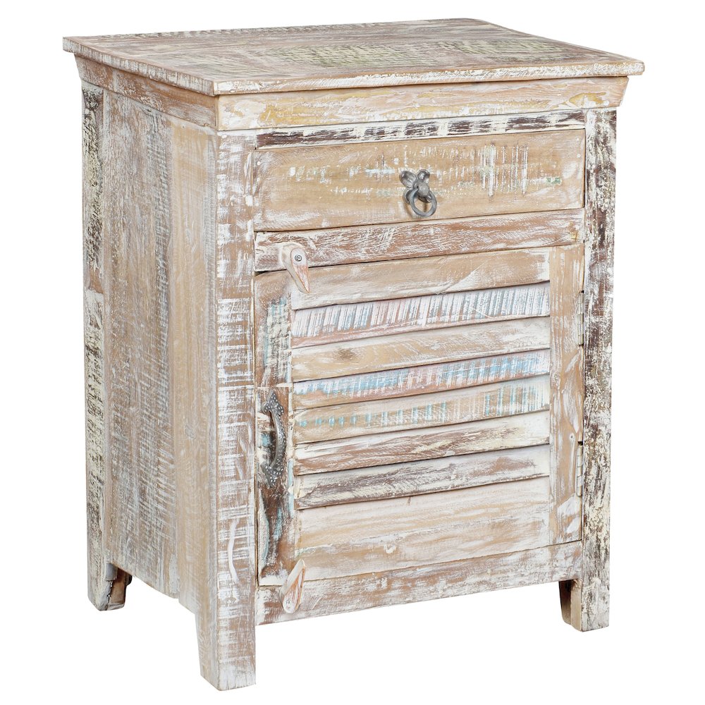 Prescott 1-drawer 1-door Shutter Solid Wood Nightstand. Picture 1