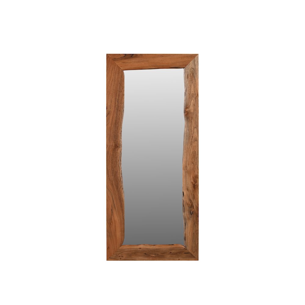 Oren 72" Live Edge Solid Wood Accent Mirror. Picture 1