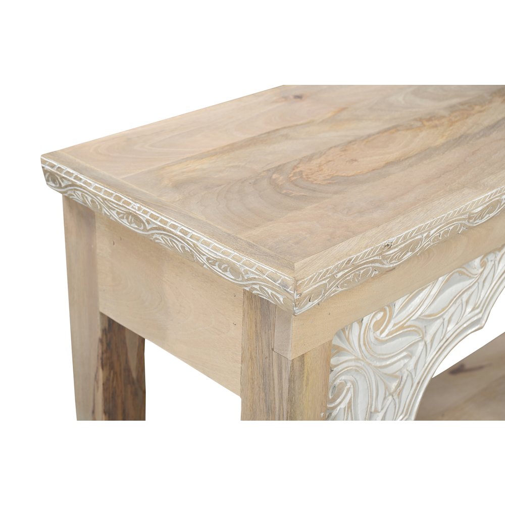 Grayson Carved Solid Wood Console Table. Picture 3