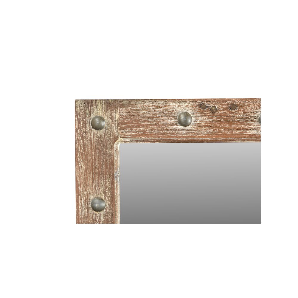 60" Windowpane Solid Wood Accent Mirror. Picture 2