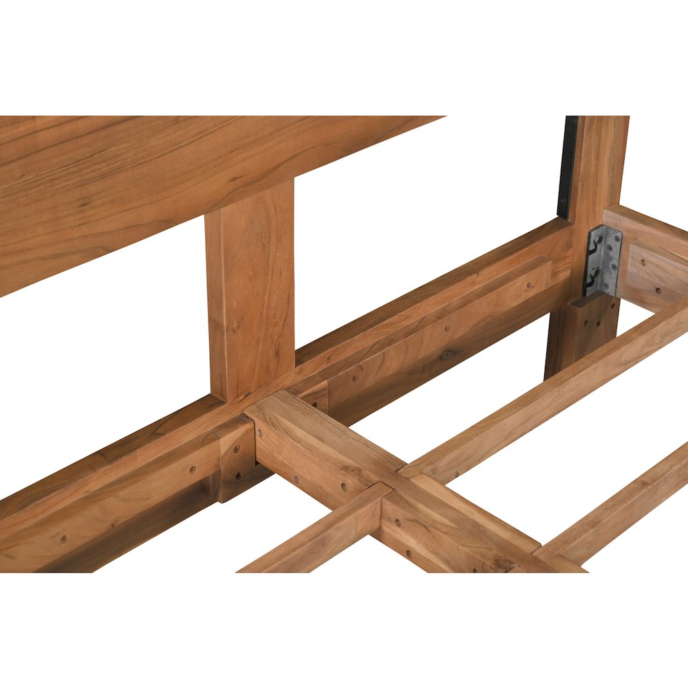 Ferris Live Edge Solid Wood Queen Panel Bed. Picture 6