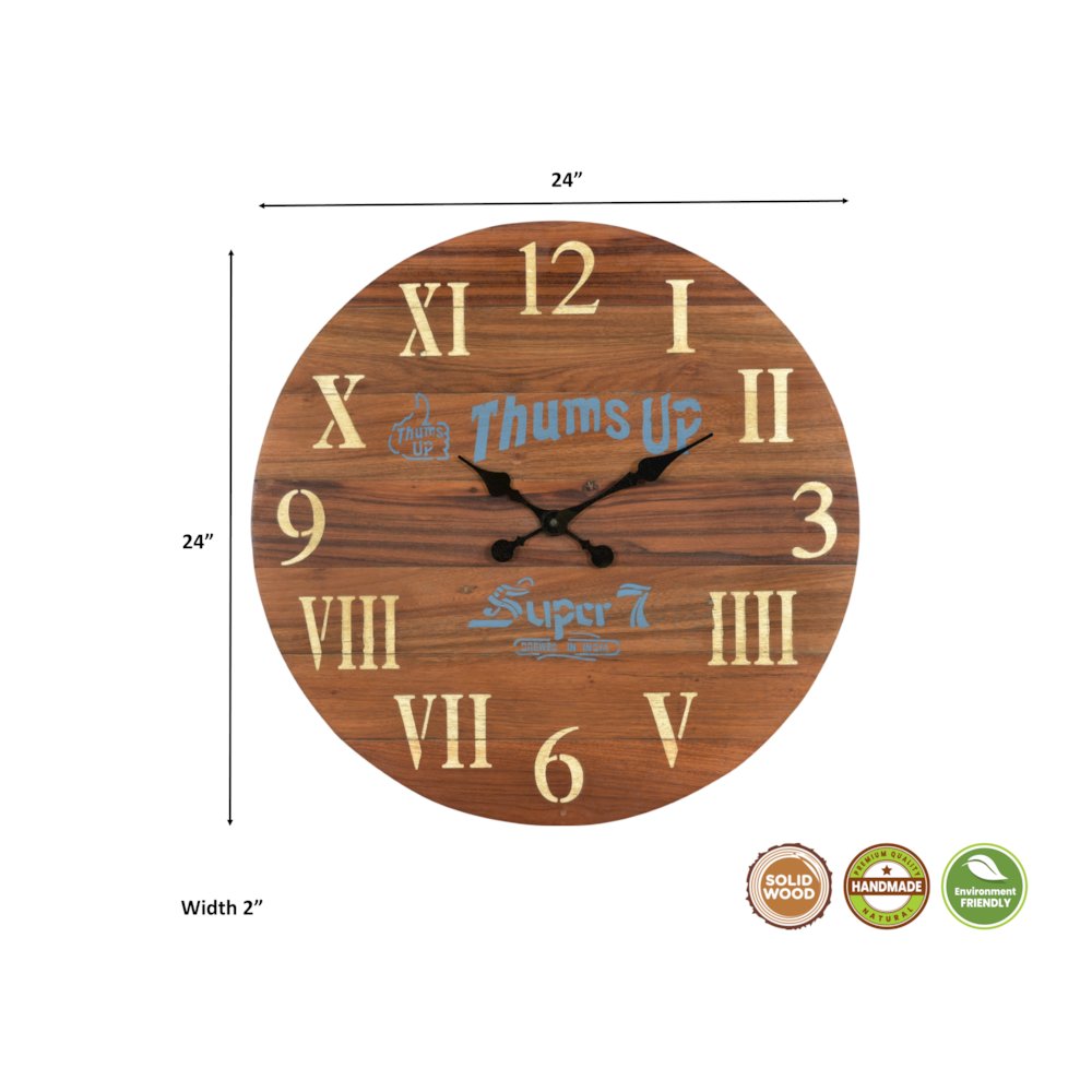Sylvia Solid Wood Wall Clock. Picture 2