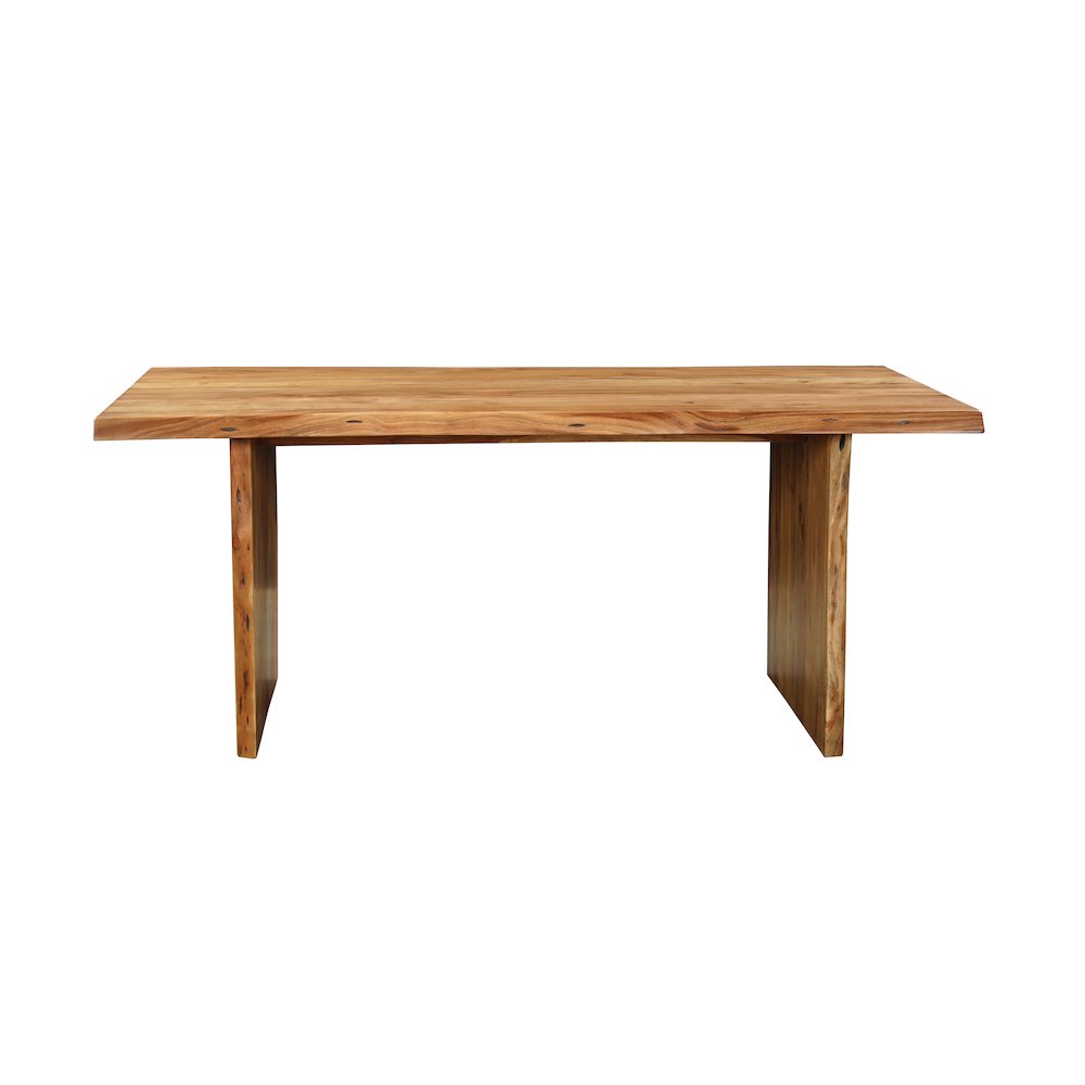 Savoy 72" Live Edge Solid Wood Dining Table. Picture 2