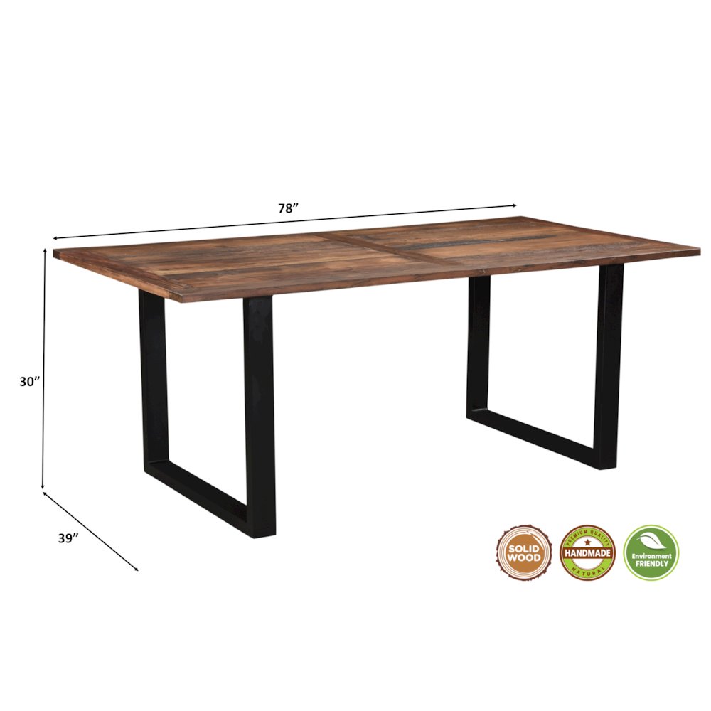 Hartley 78" Solid Wood Dining Table. Picture 6