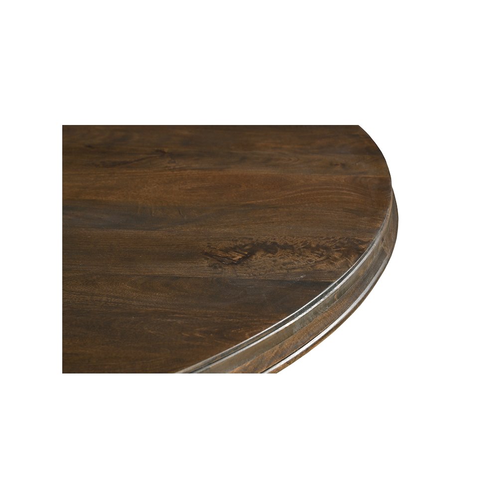 Adrien 60" Round Solid Wood Pedestal Dining Table. Picture 3