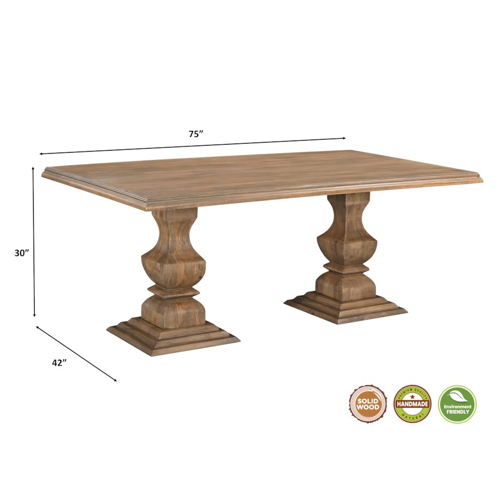 Adrien 7-piece Solid Wood Dining Set. Picture 9