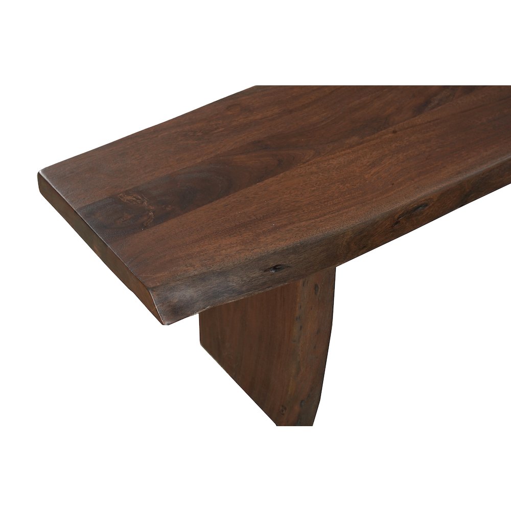 Savoy 105" Live Edge Solid Wood Dining Bench. Picture 3