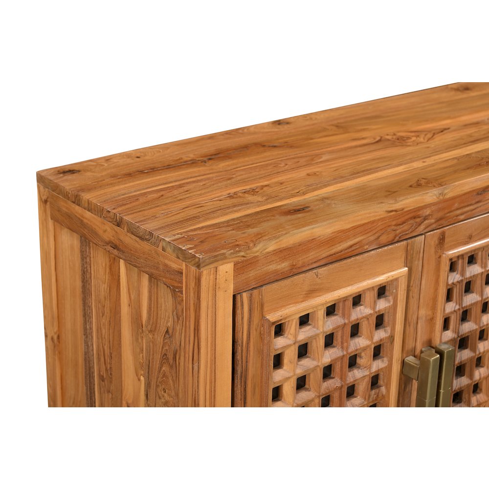 Grayson 4-door Carved Solid Wood Sideboard. Picture 4
