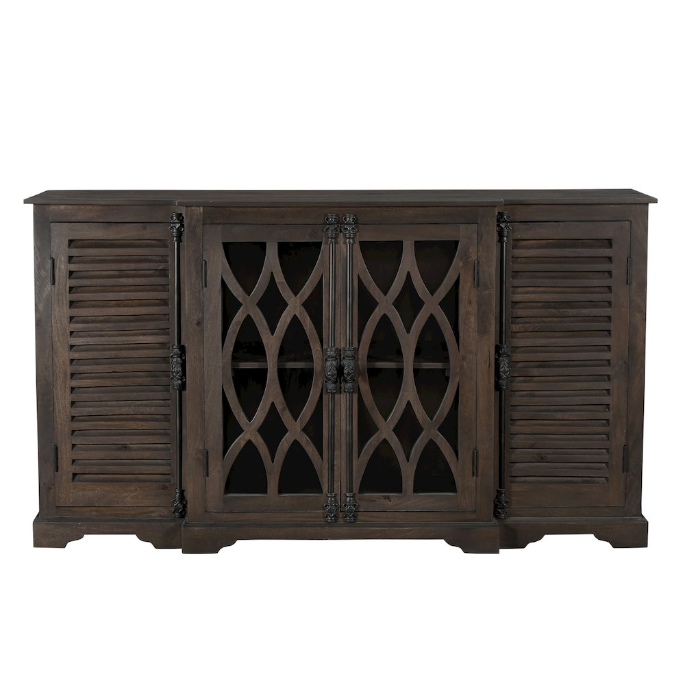 Lennox 4-door Carved Solid Wood Sideboard. Picture 3