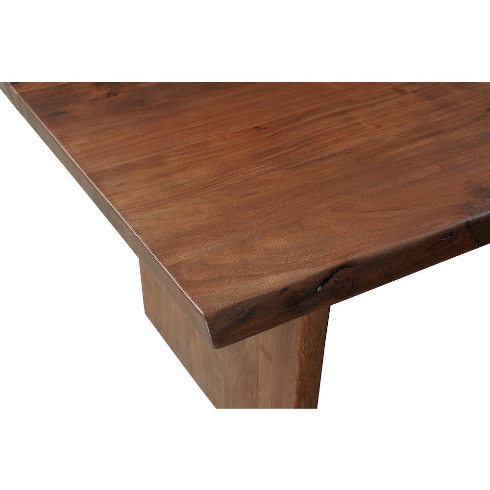 Savoy 96" Live Edge Solid Wood Dining Table. Picture 3