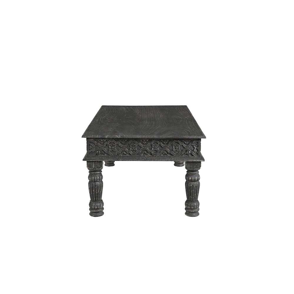Eldris Carved Solid Wood Coffee Table. Picture 4
