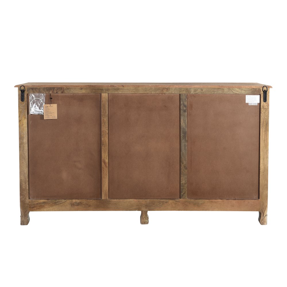 Elowen 6-drawer 2-door Floral Carved Solid Wood Sideboard. Picture 7