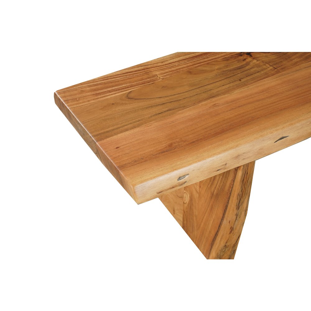 Savoy 105" Live Edge Solid Wood Dining Bench. Picture 3