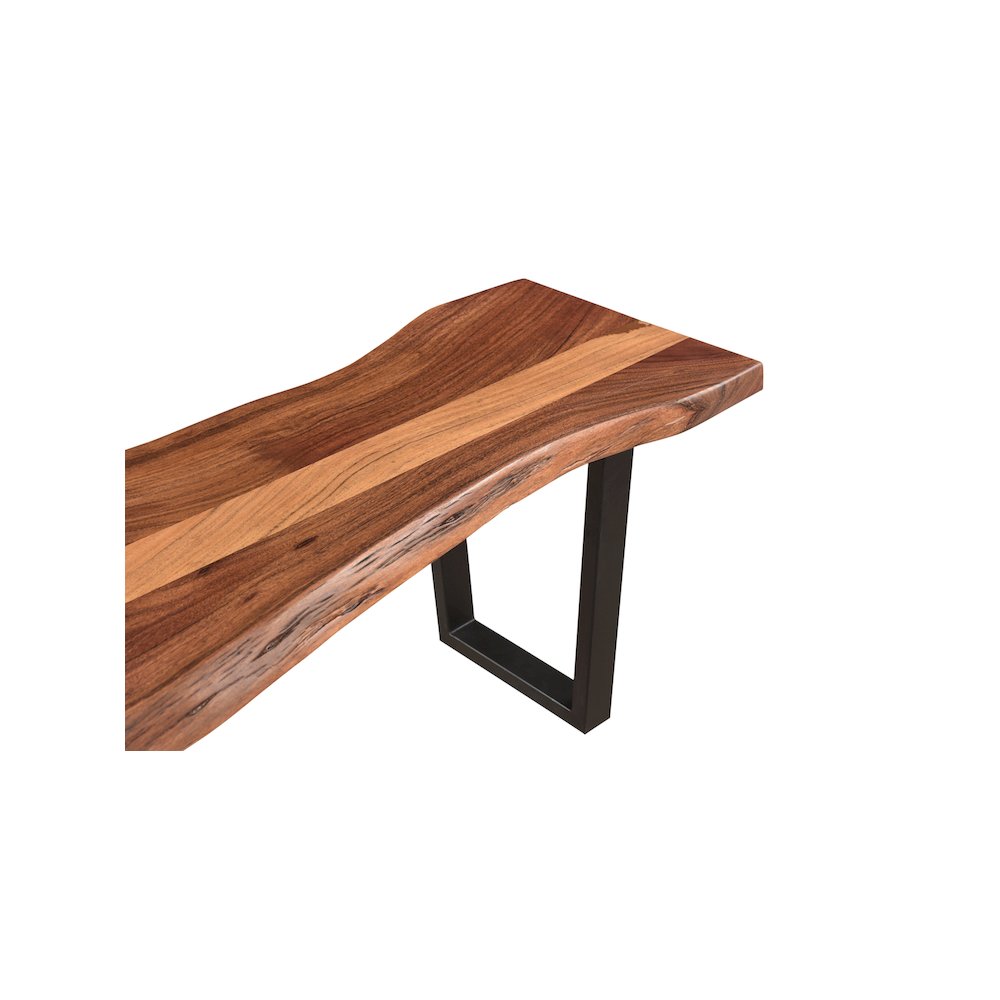 Oren 66" Live Edge Solid Wood Dining Bench. Picture 3