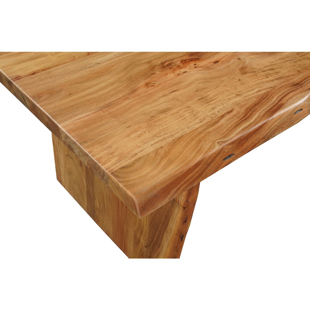 Savoy 72" Live Edge Solid Wood Dining Table. Picture 3