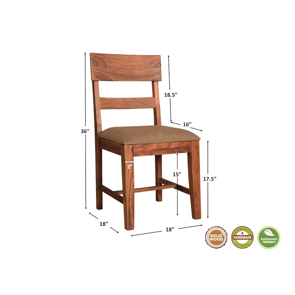 Oren Upholstered Solid Wood Dining Chairs (Set of 2). Picture 7