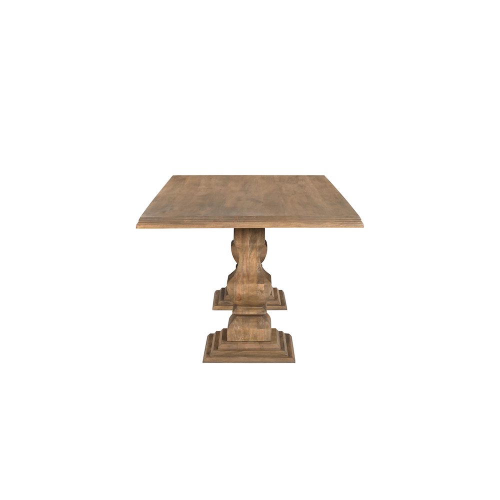 Adrien 96" Solid Wood Double Pedestal Dining Table. Picture 4