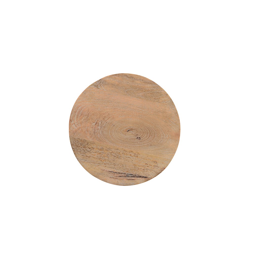 Reed Solid Wood Drum Coffee Table. Picture 4