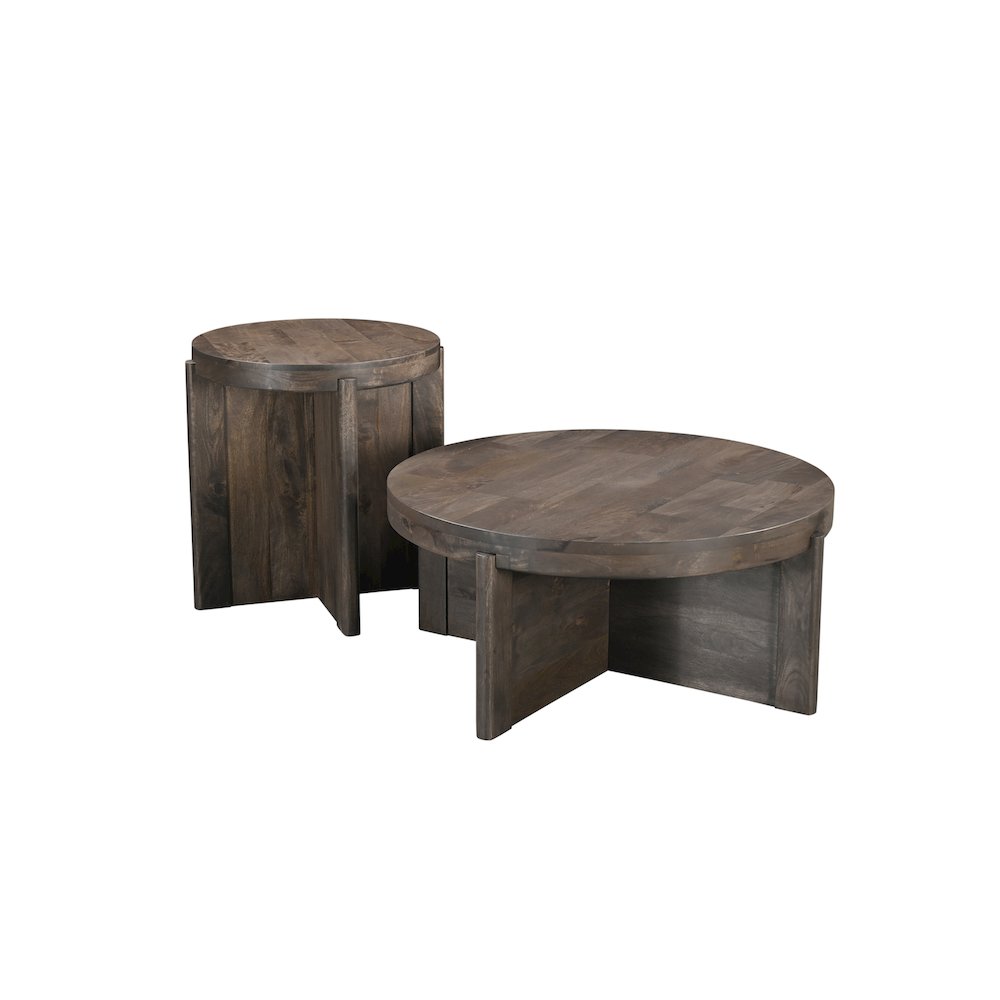 Adrien Round Solid Wood Coffee Table. Picture 6