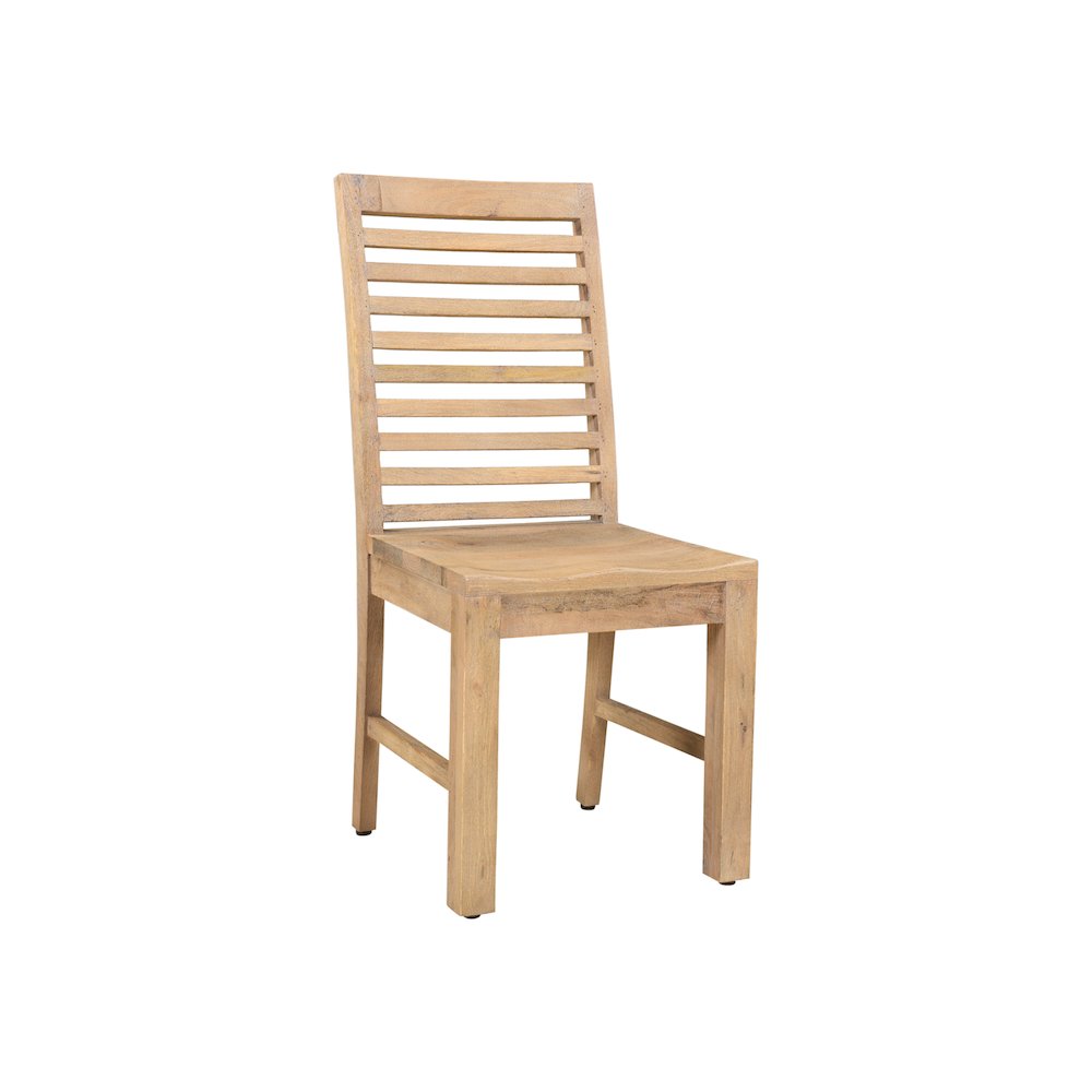 Reed Ladder Back Solid Wood Dining Chairs (Set of 2). Picture 2