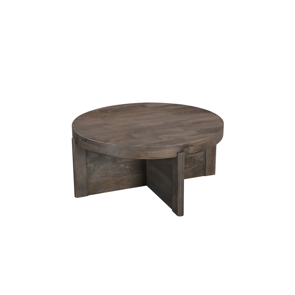 Adrien Round Solid Wood Coffee Table. Picture 1