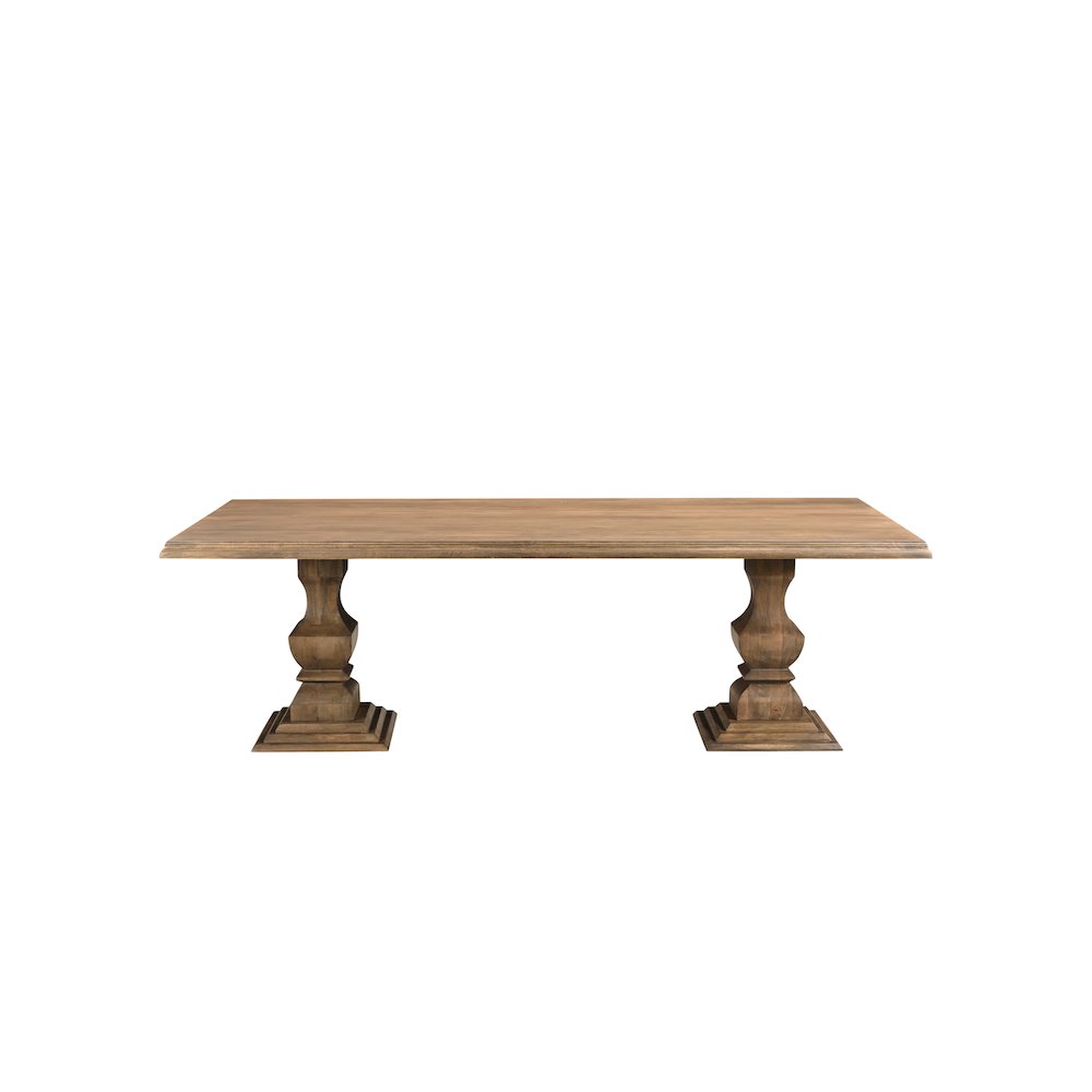 Adrien 96" Solid Wood Double Pedestal Dining Table. Picture 2
