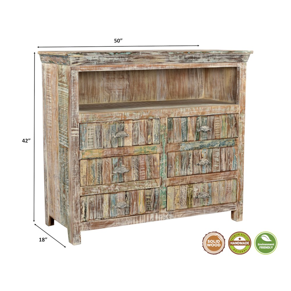 Prescott 6-drawer Solid Wood Media Chest. Picture 5