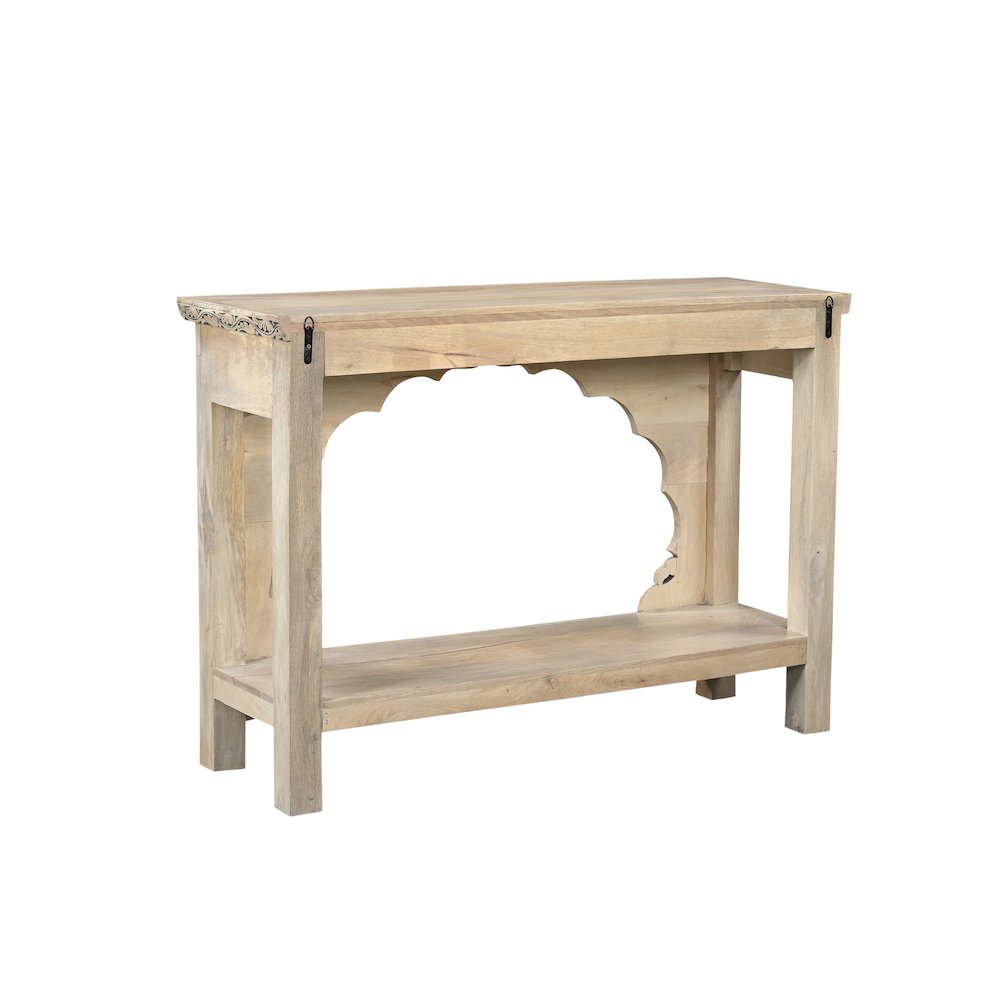 Grayson Carved Solid Wood Console Table. Picture 5