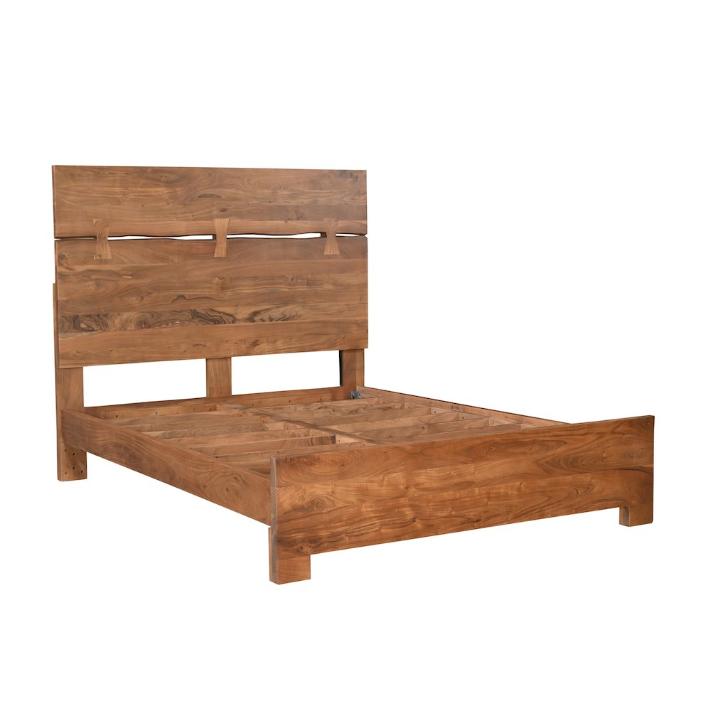 Ferris Live Edge Solid Wood Queen Panel Bed. Picture 2