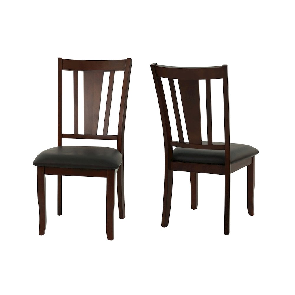 Charlton Slat Back Dining Side Chairs in Espresso, Set of 2. Picture 1