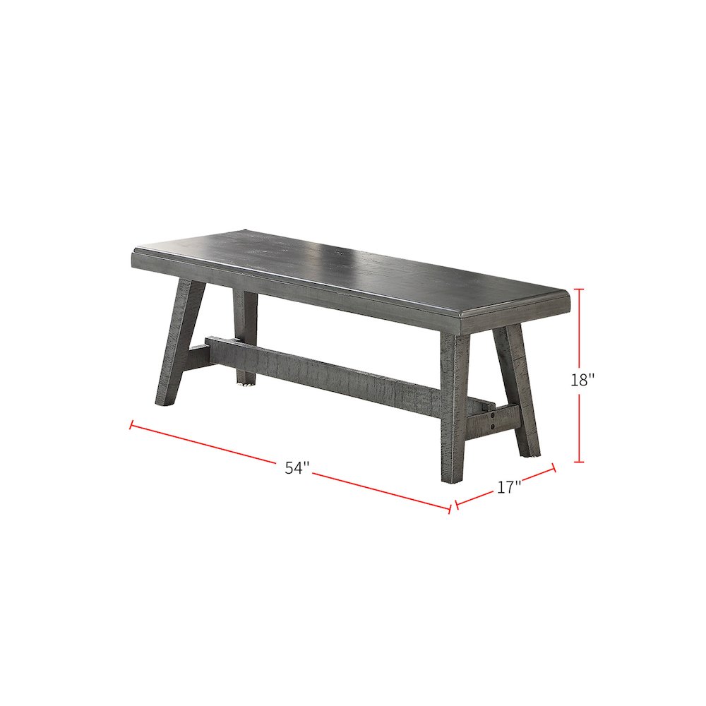 Simple Relax Dining Bench, Grey. Picture 2