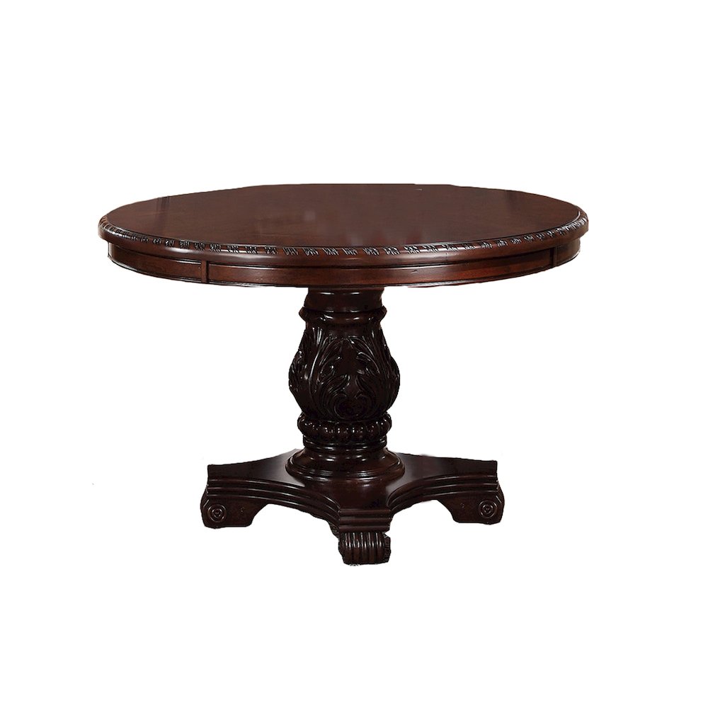 Rubberr Wooden Dining Table in Brown. Picture 1