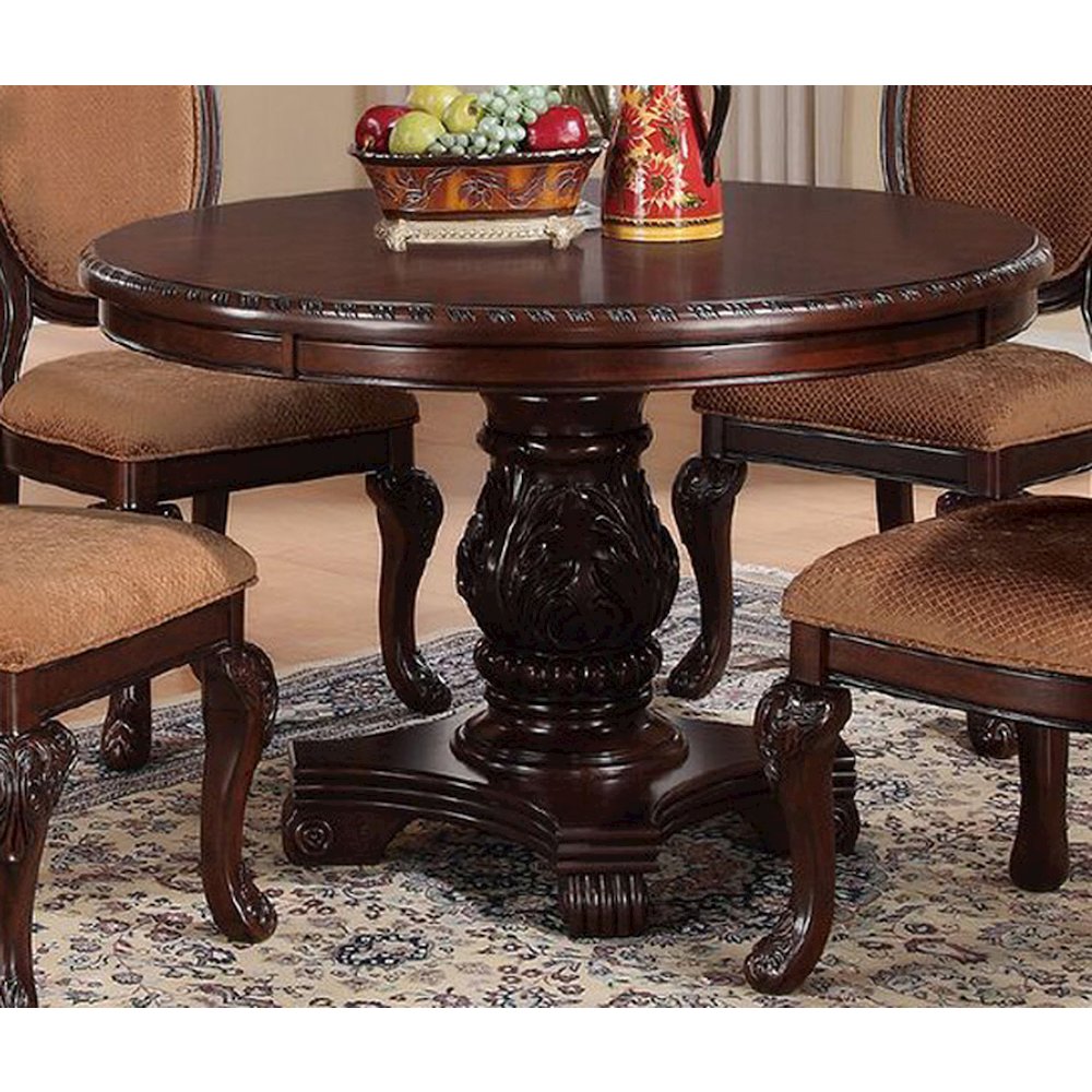 Rubberr Wooden Dining Table in Brown. Picture 2