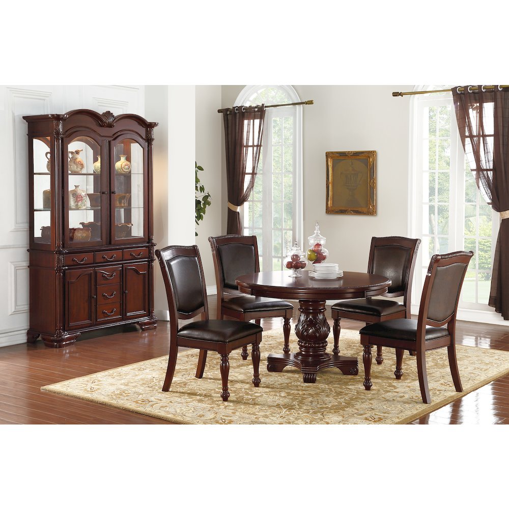 Rubberr Wooden Dining Table in Brown. Picture 4
